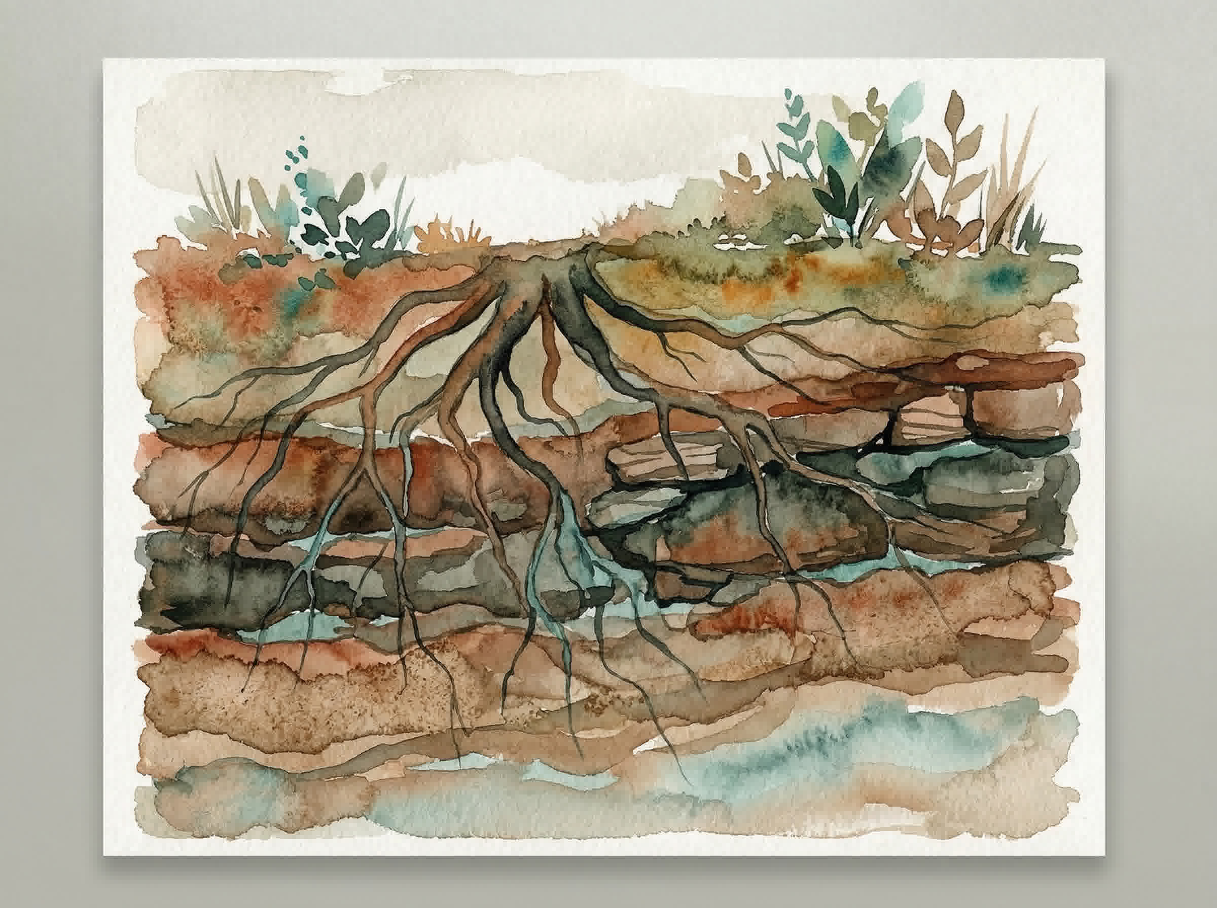 Stabilization phase watercolor